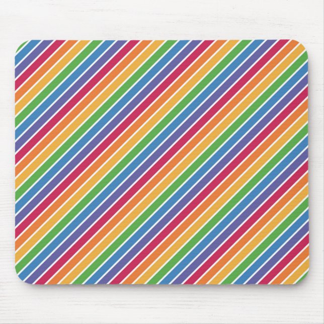 Mousepad Padrão de Stripes Arco-Íris (Frente)