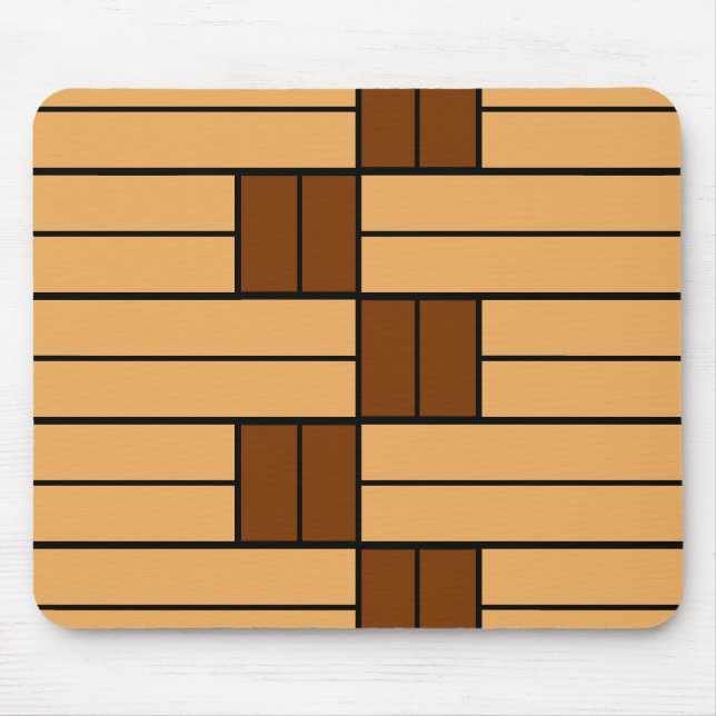 Mousepad Padrão de Stripes Castanho (Frente)