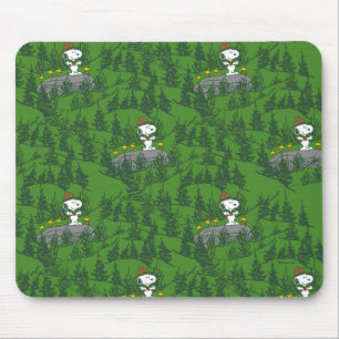 Mousepad Padrão de subida do escuteiro do Snoopy Beagle