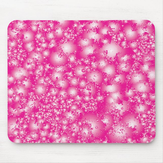 Mousepad Padrão de Super Splash de Tinta Abstrato de Rosa D (Frente)