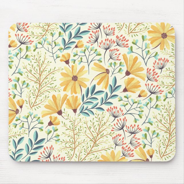 Mousepad Padrão de superfície floral - Papel de parede Abst (Frente)
