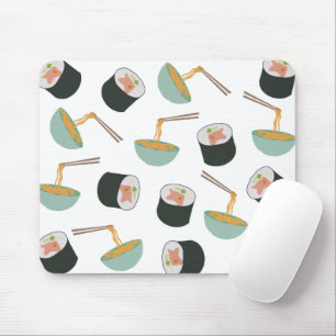 Mousepad Padrão de Sushi e Noodles
