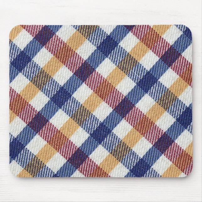 Mousepad Padrão de Tartan multicolorido (Frente)