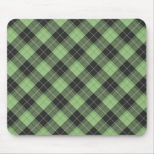 Mousepad Padrão de tartan simples em verde claro