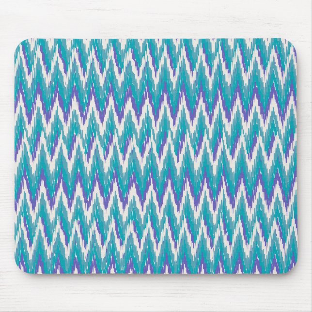 Mousepad Padrão de Teal e Ametyst de Kat ZigZag (Frente)