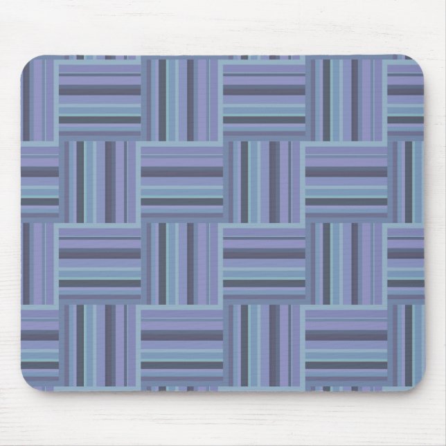 Mousepad Padrão de tecelagem de cinzas azuis (Frente)