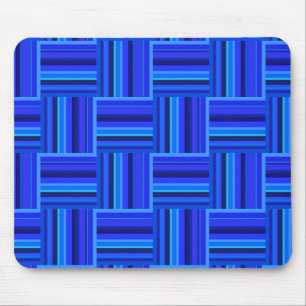 Mousepad Padrão de tecelagem de fitas azuis