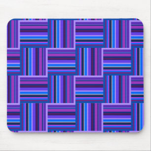 Mousepad Padrão de tecelagem de fitas azuis e roxas