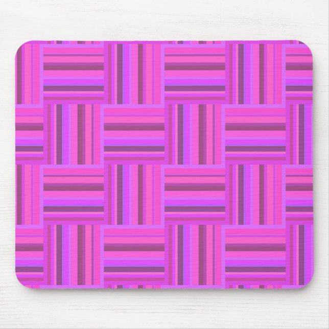 Mousepad Padrão de tecelagem de fitas rosa (Frente)