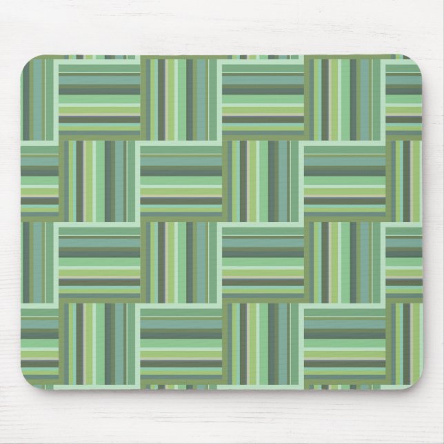 Mousepad Padrão de tecelagem de listras verdes-oliva (Frente)