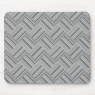 Mousepad padrão de tecelagem diagonal das faixas de cinza