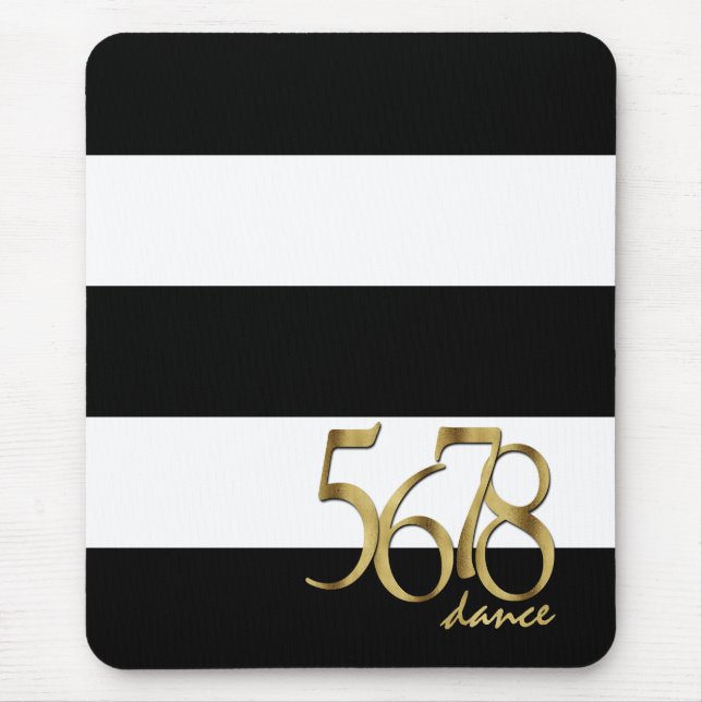 Mousepad Padrão de Tempo de Dança Moderna e Stripes (Frente)