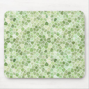 Mousepad Padrão de Terrazzo Xadrez Esverdeado Claro