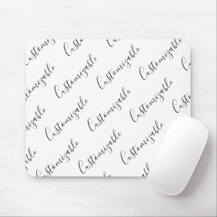 Mousepad Padrão de texto de escrita moderna editável Pret