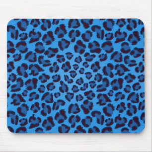 Mousepad padrão de textura do leopardo azul