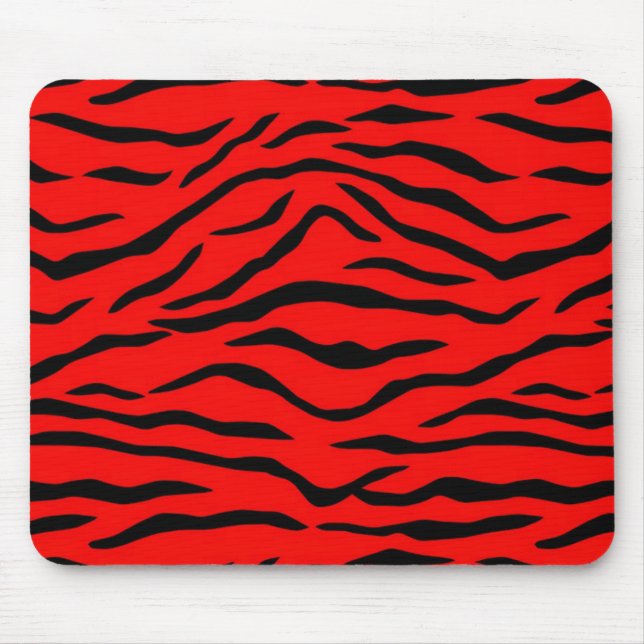 Mousepad Padrão de Tigre Vermelho (Frente)