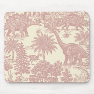 Mousepad Padrão de Toalete de Dinossauro Vintage Selva Pré-