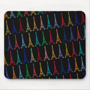 Mousepad padrão de torres de eminação colorida
