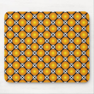 Mousepad Padrão de trava branca preta dos pontos do Ouro l