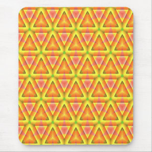 Mousepad Padrão de Triângulo Amarelo Dourado