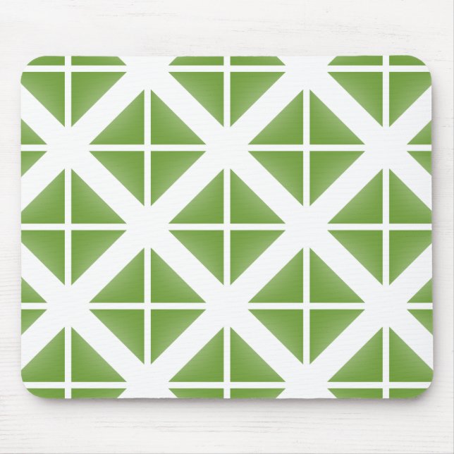 Mousepad Padrão de Triângulo de Tendência Verde (Frente)