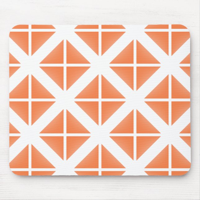 Mousepad Padrão de Triângulo de Trendy Laranja (Frente)