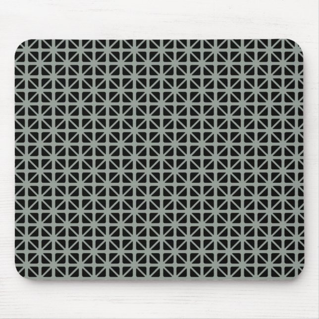 Mousepad Padrão de triângulos pretos (Frente)