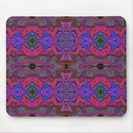 Mousepad Padrão de Triquete Vermelho Azul e Arco-Íris