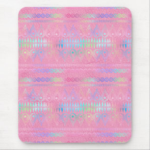 Mousepad Padrão de Unicórnio Boêmiano Iridescente
