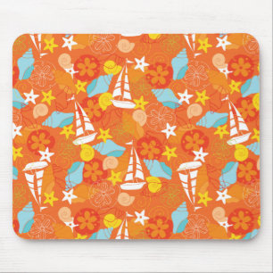 Mousepad Padrão de veleiro tropical