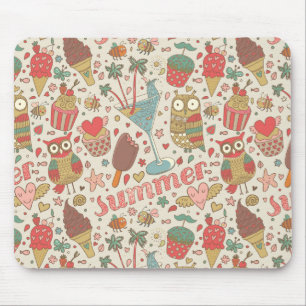 Mousepad Padrão de Verão com Sorvete