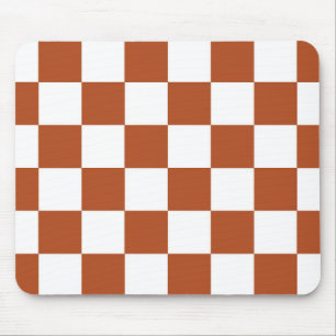 Mousepad Padrão de Verificação Branco Castanho