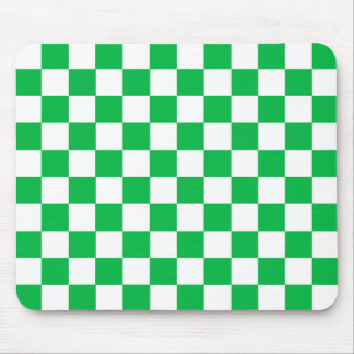 Mousepad Padrão de Verificação Branco Verde