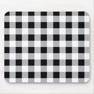 Mousepad Padrão de verificação da Xadrez branca preta da ci