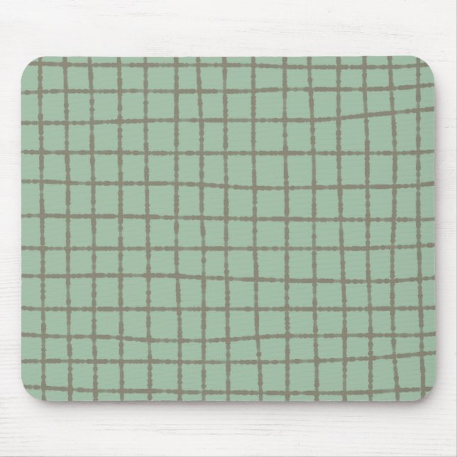 Mousepad Padrão de Verificação de Cinza e Azul (Frente)