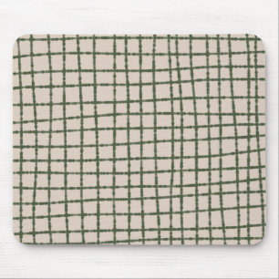 Mousepad Padrão de verificação de verde e Cinza moderno e m