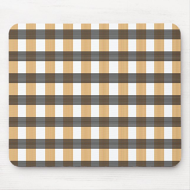 Mousepad Padrão de verificação de Xadrez castanha (Frente)