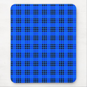 Mousepad Padrão de Verificação Real Azul xadrez Preto - 576