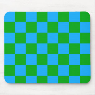 Mousepad Padrão de Verificação Verde Azul