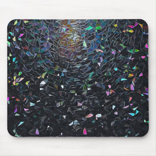 Mousepad Padrão de Vidro Colorido Abstrato Iridescente Pers (Frente)