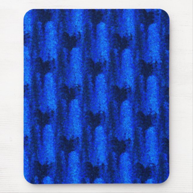Mousepad Padrão de Vidro Quebrado Azul (Frente)