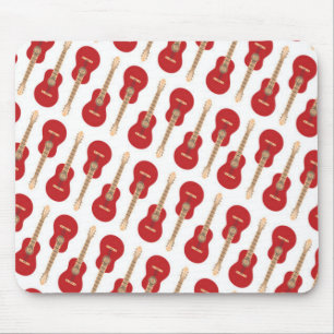 Mousepad Padrão de Violão Vermelho