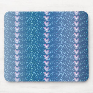 Mousepad Padrão de wallpaper de Violetas Florais Azuis Vin