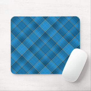 Mousepad Padrão de Xadrez Azul Ângulo