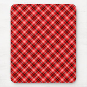 Mousepad Padrão de Xadrez Verificado de Tartan Preto Vermel