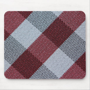 Mousepad Padrão de Xadrez Vermelho de Natal em Plaid