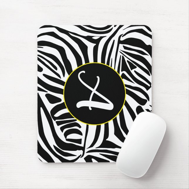 Mousepad Padrão de Zebra (Com mouse)