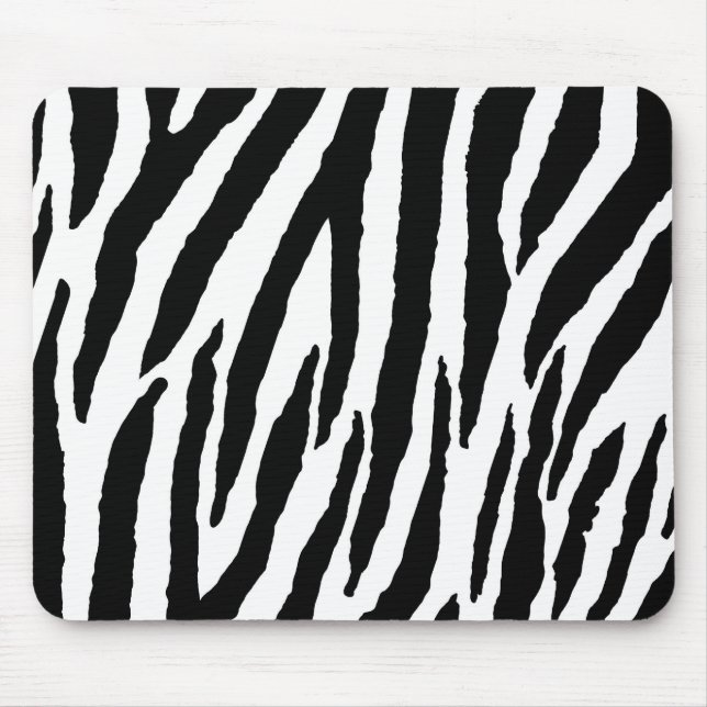 Mousepad Padrão De Zebra Branca E Negra Trendy (Frente)