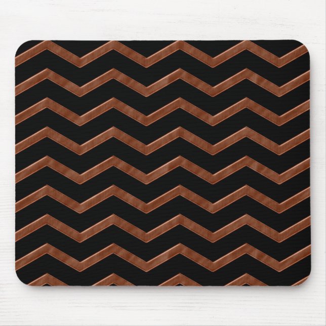 Mousepad Padrão de Zig de Bronze Metálico (Frente)