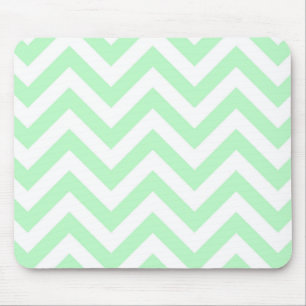 Mousepad Padrão de ZigZag Grande Chevron Branco da Casa da